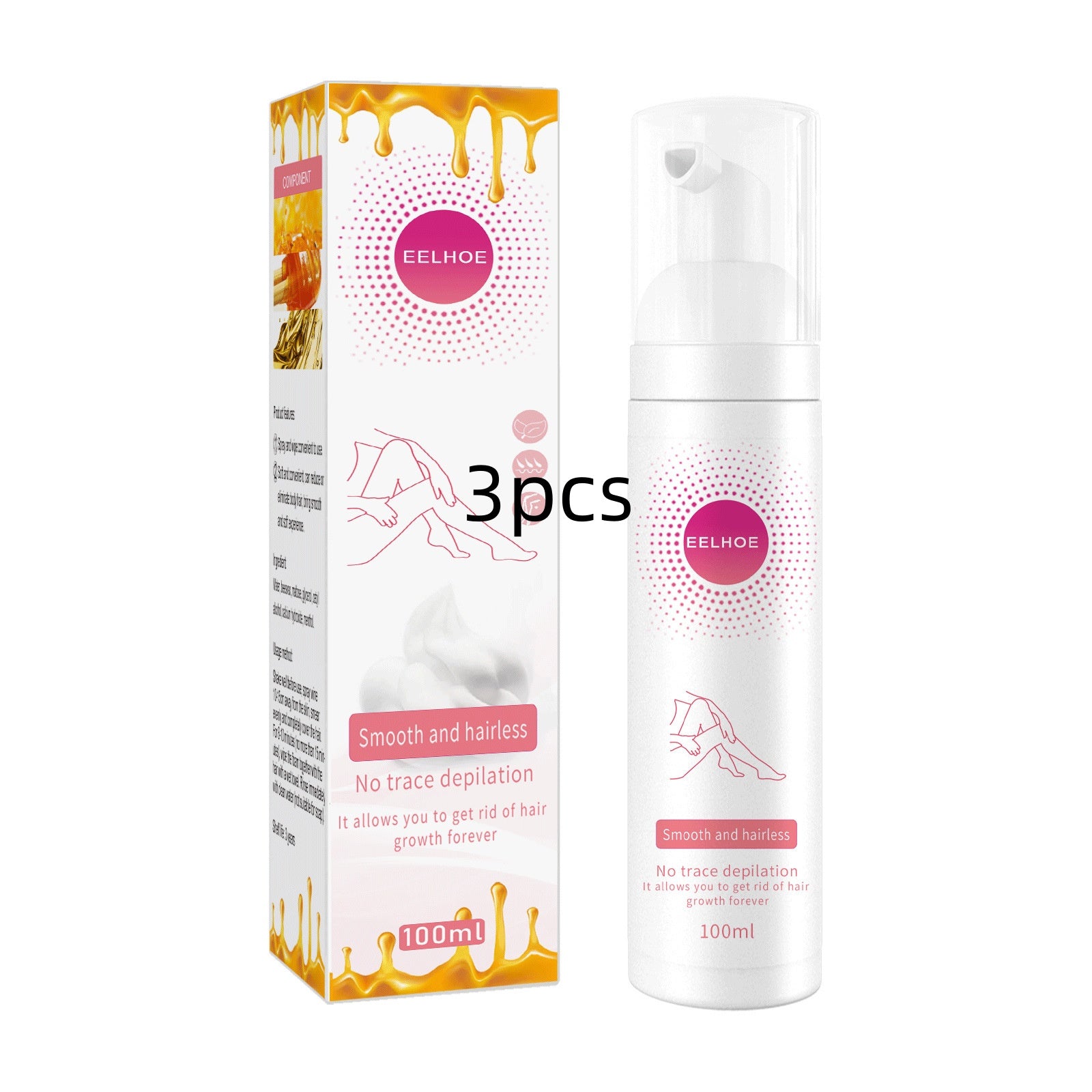 30ml 100ml Hair Removal Spray Depilatory Armpit Hair And Legs Hair Foam Mousse And Removal Is Gentle Hair Cream Spray Non-irritating